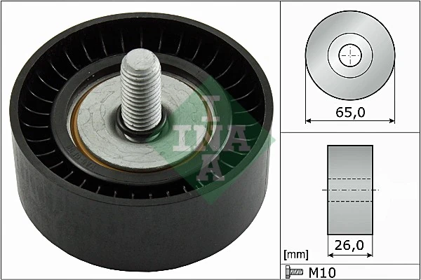 Deflection/Guide Pulley, V-ribbed belt